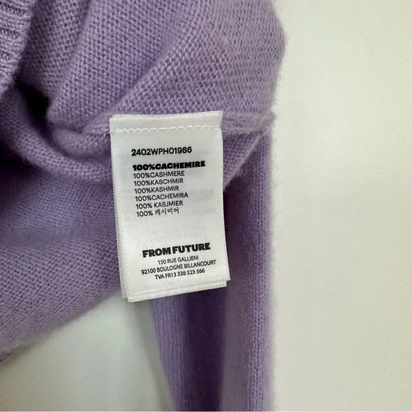 From Future 100% Cashmere hoodie lilac size M 💜 - Picture 3 of 5